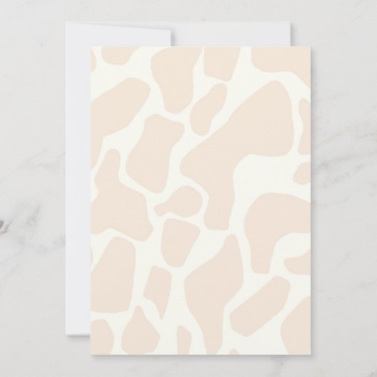 Safari Animal Baby shower Invitation Kaart (Achterkant)