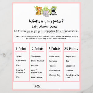 Safari Animal Baby shower wat in je paardenspel