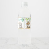 Safari Animal Baby shower Waterfles Etiket (Achterkant)