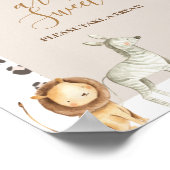 Safari Animal Baby's zijn lekker, alstublieft, nee Poster (Hoek)