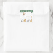 Safari Animal bedankt Vierkante Sticker (Tas)