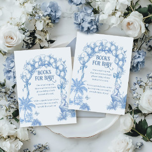 Safari Animal Blue Toile Baby Boy Shower Boek Informatiekaartje