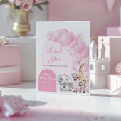 Safari Animal Blush Roze Boho Baby Meisje Douche Bedankkaart