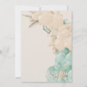 Safari animal Boho Balloon Boy 1st Birthday Kaart (Achterkant)