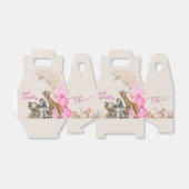 Safari animal Boho Balonmeisje 1e verjaardag Bedankdoosjes (Uitgevouwen)