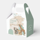 Safari animal Boho Oh Boy Baby shower Bedankdoosjes (Achterkant)