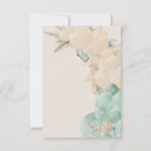 Safari animal Boho Oh Boy Baby shower Bedankkaart (Achterkant)