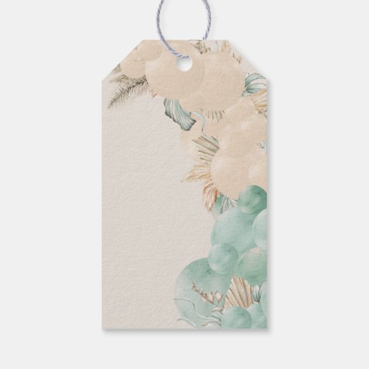 Safari animal Boho Oh Boy Baby shower Cadeaulabel (Achterkant)