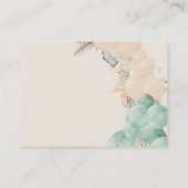 Safari animal Boho Oh Boy Baby shower Diaper Informatiekaartje (Achterkant)