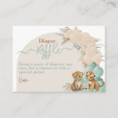 Safari animal Boho Oh Boy Baby shower Diaper Informatiekaartje (Voorkant)