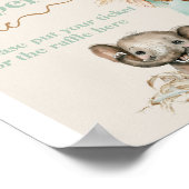 Safari animal Boho Oh Boy Baby shower Diaper Poster (Hoek)