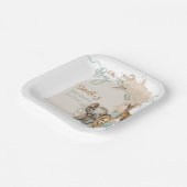 Safari animal Boho Oh Boy Baby shower Papieren Bordje (Gebogen)