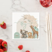 Safari animal Boho Oh Boy Baby shower Servet (Insitu)
