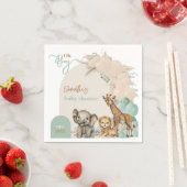 Safari animal Boho Oh Boy Baby shower Servet (Insitu)