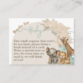 Safari animal Boho Oh Boy Baby showers boeken Informatiekaartje (Voorkant)