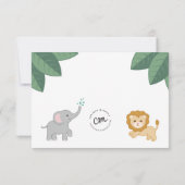 Safari Animal Diaper Raffle Kaart (Achterkant)