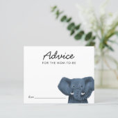 Safari Animal Elephant Baby shower Advice Kaart (Staand voorkant)
