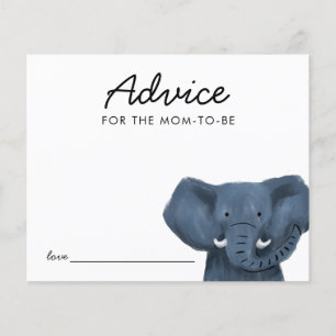 Safari Animal Elephant Baby shower Advice Kaart
