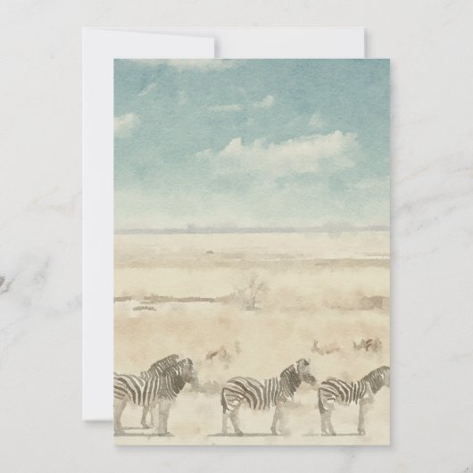 Safari Animal, Elephant, Monkey Green Baby shower Kaart (Achterkant)