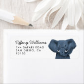 Safari Animal Elephant Return Address Label (Insitu)