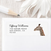 Safari Animal Giraffe Return Address Label (Insitu)