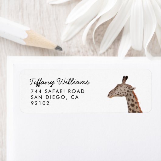 Safari Animal Giraffe Return Address Label (Insitu)