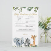 Safari animal greenery baby voorspellingen advies (Staand voorkant)