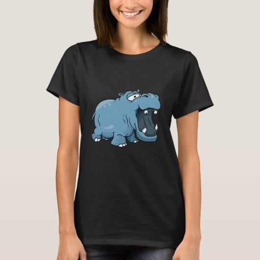 Safari Animal Hippo Face for Kids T-shirt (Voorkant)