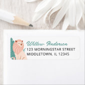 Safari Animal Lion Retour-adreslabel Etiket (Insitu)