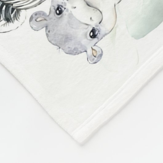 Safari Animal Milestone Deken Jongen Maandelijkse  (Hoek)