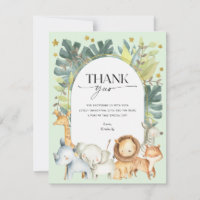 Safari animal mint modern baby shower