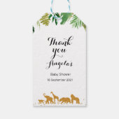 Safari Animal Modern Dank u Label. Cadeaulabel (Achterkant)