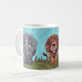 Safari Animal Mok Blue (Voorkant links)