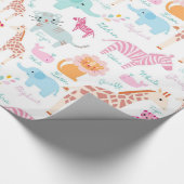 Safari Animal Nursery Print Cadeaupapier (Hoek)