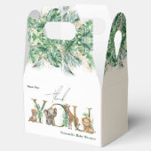 Safari Animal Oerwoud Green & Gold boy Baby shower Bedankdoosjes (Geopend)