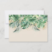 Safari Animal Oerwoud Green & Gold boy Baby shower Bedankkaart (Achterkant)