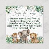 Safari Animal Oerwoud Green & Gold boy book Informatiekaartje (Voorkant)