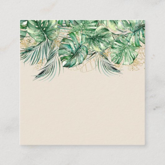 Safari Animal Oerwoud Green & Gold boy Daper Informatiekaartje (Achterkant)