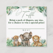 Safari Animal Oerwoud Green & Gold boy Daper Informatiekaartje (Voorkant)