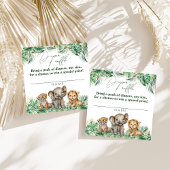 Safari Animal Oerwoud Green & Gold boy Daper Informatiekaartje