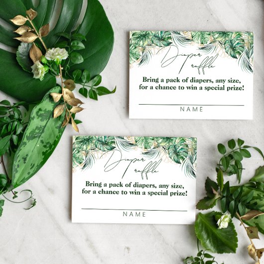 Safari Animal Oerwoud Green & Gold boy Daper Informatiekaartje