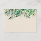 Safari Animal Oerwoud Green & Gold boy Daper Informatiekaartje (Achterkant)