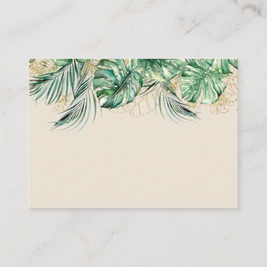 Safari Animal Oerwoud Green & Gold boy Daper Informatiekaartje (Achterkant)