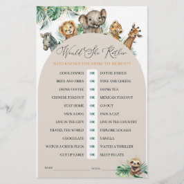 Safari Animal Oerwoud Modern zou ze liever spelen