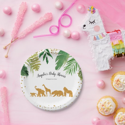 Safari Animal Party Paper-Borden Papieren Bordje (Feest)
