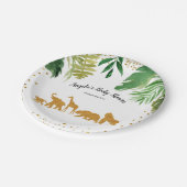 Safari Animal Party Paper-Borden Papieren Bordje (Gekanteld)