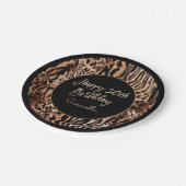 Safari Animal Print 30ste verjaardagsfeestje voor  Papieren Bordje (Gekanteld)