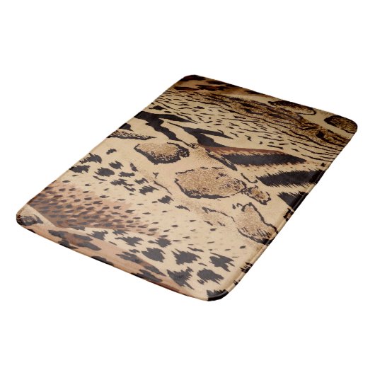 Safari Animal Print Bath Mat (Gekanteld)