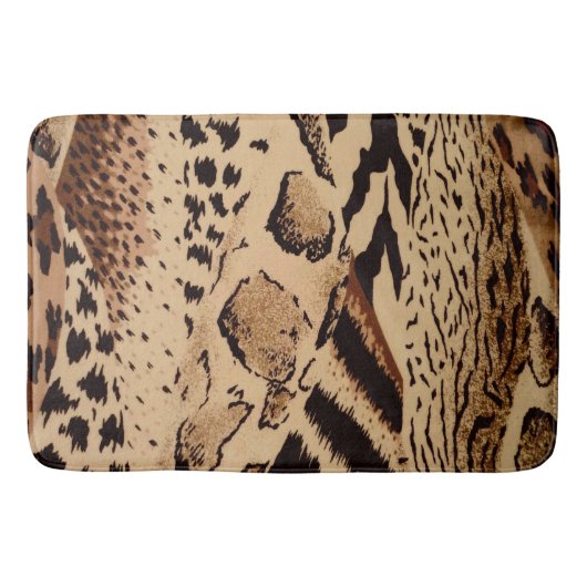 Safari Animal Print Bath Mat (Voorkant)