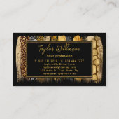 Safari Animal Print Brush Strokes Visitekaartje (Achterkant)